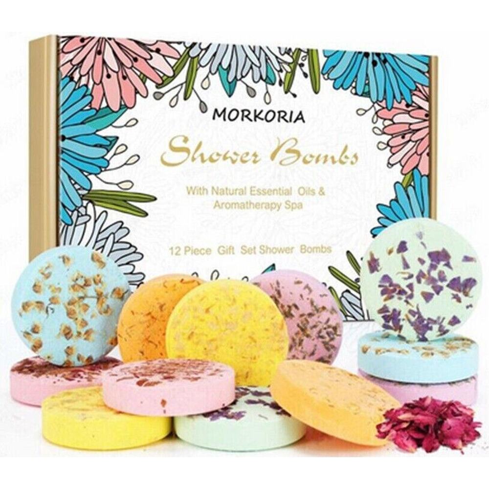 Shower Steamers Aromatherapy - Variety Pack of 12 Shower Bombs w/ Essential Oil